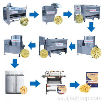 Línea de producción de papas fritas congeladas semi automáticas